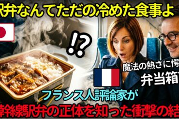【海外の反応】「冷めた弁当なんてありえない！」単身赴任中の夫を訪ねてフランス人の美食家妻が娘と来日！初めて乗った新幹線で夫が勧めた駅弁の紐を引いた結果・・・まさかの体験に価値観崩壊！？