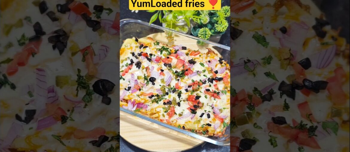 LOADED CHEESE FRENCH FRIES RECEIPE #cooking #food  #streetfood #delicious #recipe #asmr #shorts