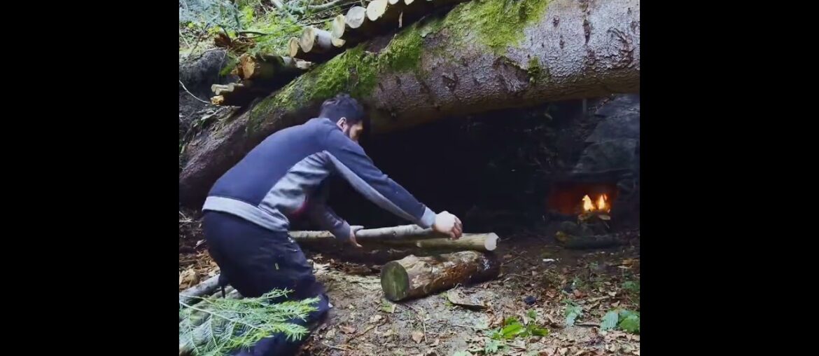 Build a safe hidden lunch and cook French food #camping #outdoors #shorts