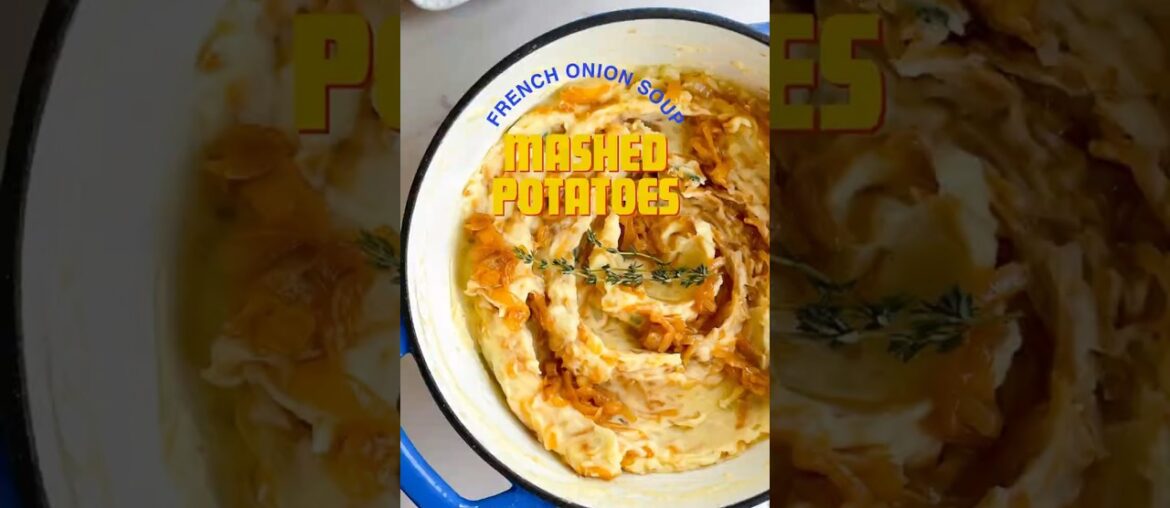 French Onion Soup Mashed Potatoes Recipe | Creamy Dutch Oven Potatoes Easy Comfort Food Side Dish 🧅🥔