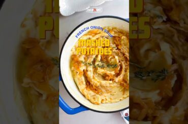 French Onion Soup Mashed Potatoes Recipe | Creamy Dutch Oven Potatoes Easy Comfort Food Side Dish 🧅🥔