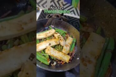 High-protein weightloss stir fry for dinner recipe 🍽️ French beans #healthy#weightloss#recipe#shorts