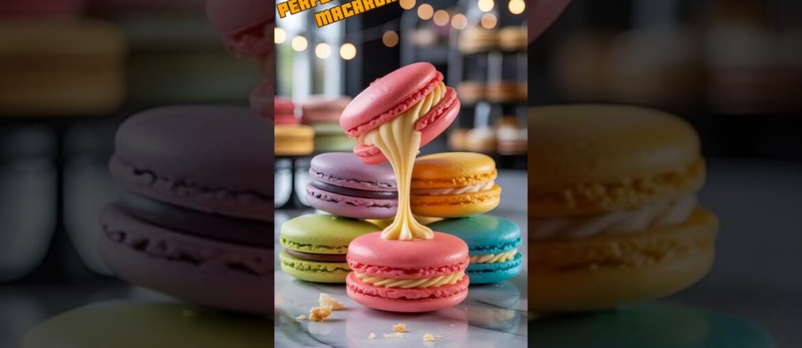 Perfect French Macarons in 24 Seconds 🇫🇷 | Bakery Style Dessert #shorts