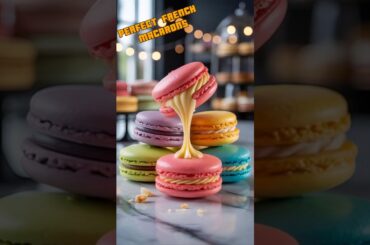 Perfect French Macarons in 24 Seconds 🇫🇷 | Bakery Style Dessert #shorts