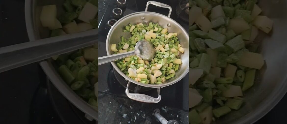 aalu or french beans ko jhatphat recipe #shortvideo #gardening #food #aalu #frenchbeans #recipe