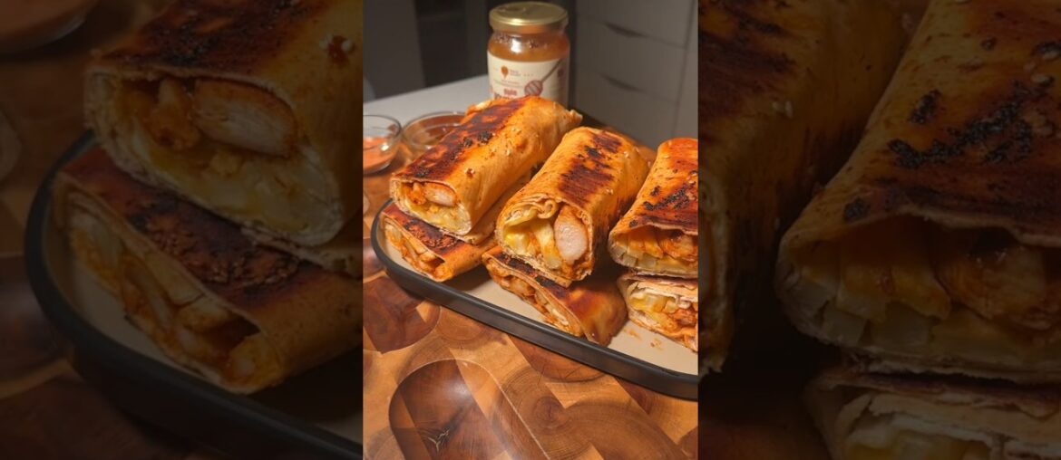 The Ultimate Honey-Glazed Chicken Wrap 🌯
