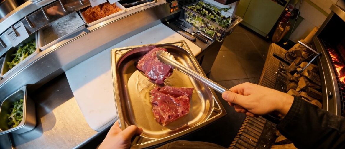POV: 28 minutes Steak on a Wood Fire Grill in a French Restaurant 🔥