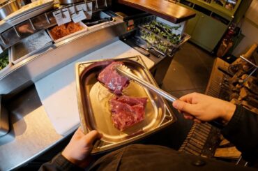 POV: 28 minutes Steak on a Wood Fire Grill in a French Restaurant 🔥