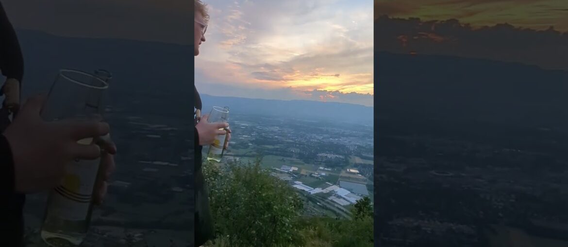 Cheap Italian Wine & Great Views. Location: L'Observatoire, Bossey France #campervan #travel #France