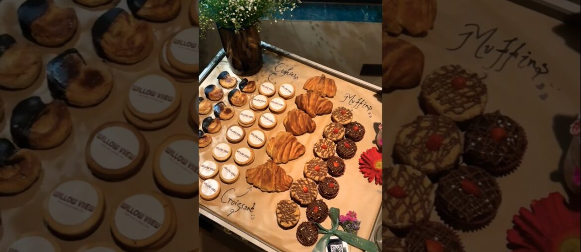 Aesthetic Coffee Setup- Muffins, Cookies, Croissant | Coffee Run | Willow View Launch | Top Caterers