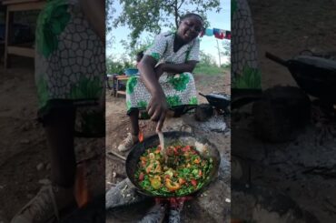 African village cooking and lifestyle, cooking yummiest french beans for dinner