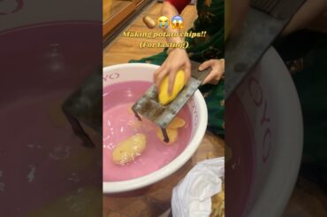 Potato chips from SCRATCH !!😭😭