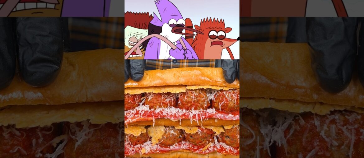 Unleashing Ultimate Meatball Double-Decker Deathwich!🥖#shorts #meatball #regularshow #cartoonnetwork