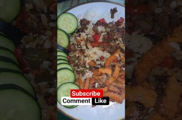 #food #foodie #sweetpotatofries #bison #rice #grateful #cucumber