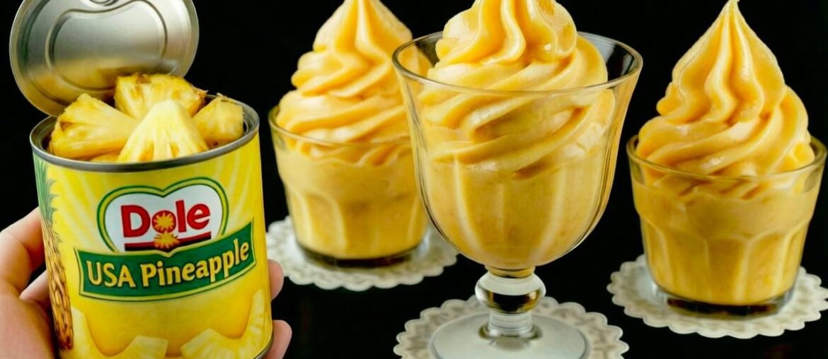 ITALIAN FAVORITE Pineapple Dessert that melt in your mouth! 5 minutes Pineapple mousse! No oven!