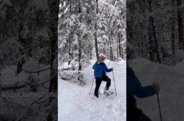 Deep snow in the Alps in Chamonix France. Snowshoeing alone in the mountains. #alpinesnow #snow