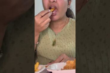 Tiny Cravings: Popcorn Chicken & Fries 🍿🍟🔥 #mukbang #food #friedchicken