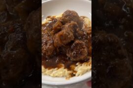 French Onion Meatballs & alfredo orzo! #recipe #food