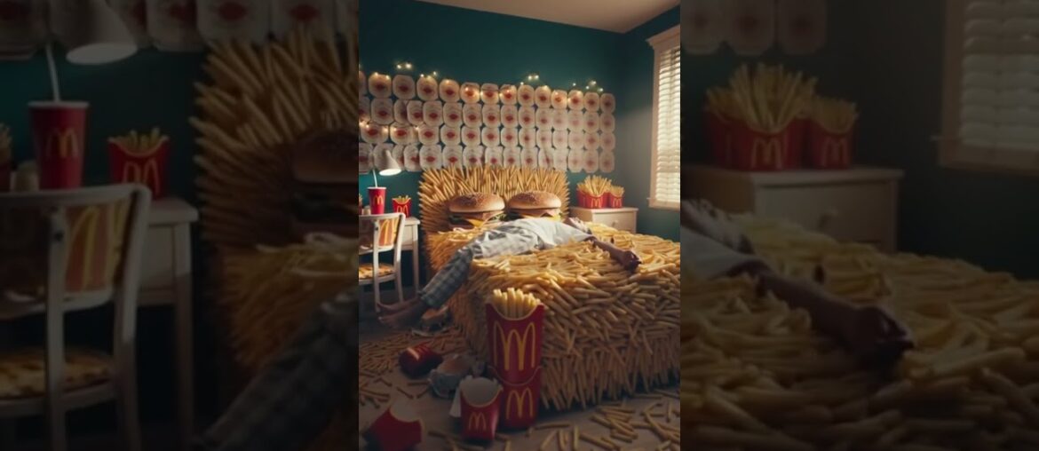 This Bed is 100% French Fries 🍟 #foodchallenge