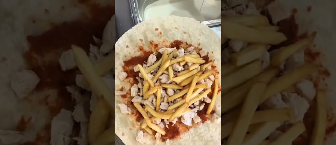 French Tacos Viande Escalope Sauce Harissa #BR3 #food #foodlover #Tacos #halal