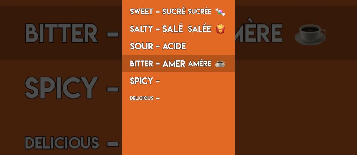 Describe Flavors in French! 😋 | French Food Vocabulary