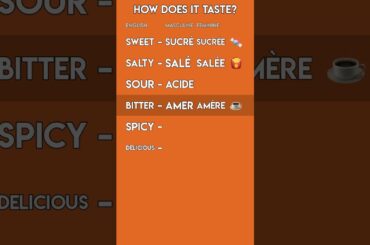 Describe Flavors in French! 😋 | French Food Vocabulary