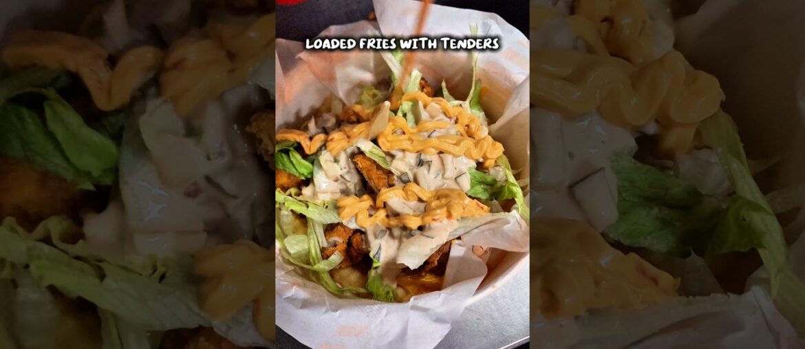 Loaded Fries with tenders🔥🥔🍟 #shorts #loadedfriesrecipe #loadedfries #viral #recipe