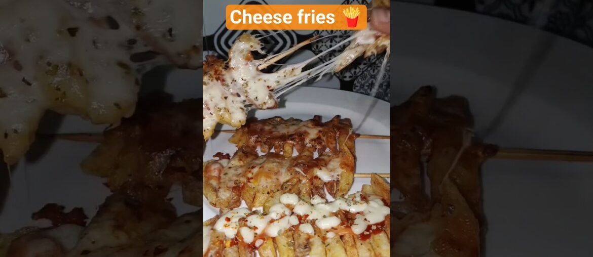“Cheese Fries on Stick 😍 Crispy & Cheesy Street Style Recipe” #shorts