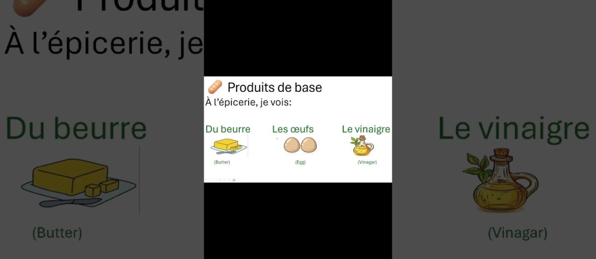 Basic French Food Vocabulary 🍞🥚 (Easy & Quick) #Shorts