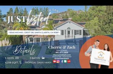 𝐉𝐔𝐒𝐓 𝐋𝐈𝐒𝐓𝐄𝐃 •15345 Michael Crest Dr Canyon Country,Ca• 𝐁𝐘:: 𝐂𝐇𝐄𝐑𝐑𝐈𝐄 & 𝐙𝐀𝐂𝐇