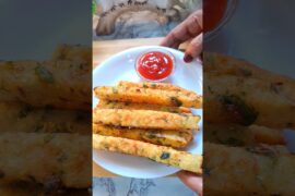 Leftover Rice Crispy Fries Recipe #shorts #snacks #viralvideo #shortsfeed #trending #youtubeshorts
