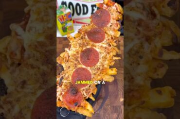 French Fry Pepperoni Pizza !! #recipe #foodie #shortvideo