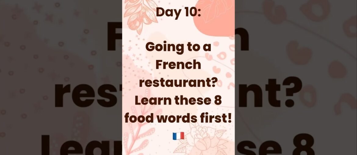 Day 10: french food vocabulary #learnfrench#frenchforbeginners#bonjourbeginers#shorts