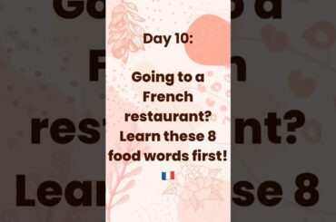 Day 10: french food vocabulary #learnfrench#frenchforbeginners#bonjourbeginers#shorts