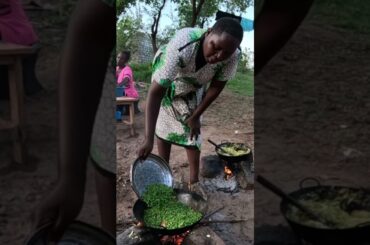 African village cooking and lifestyle, cooking yummiest french beans for dinner