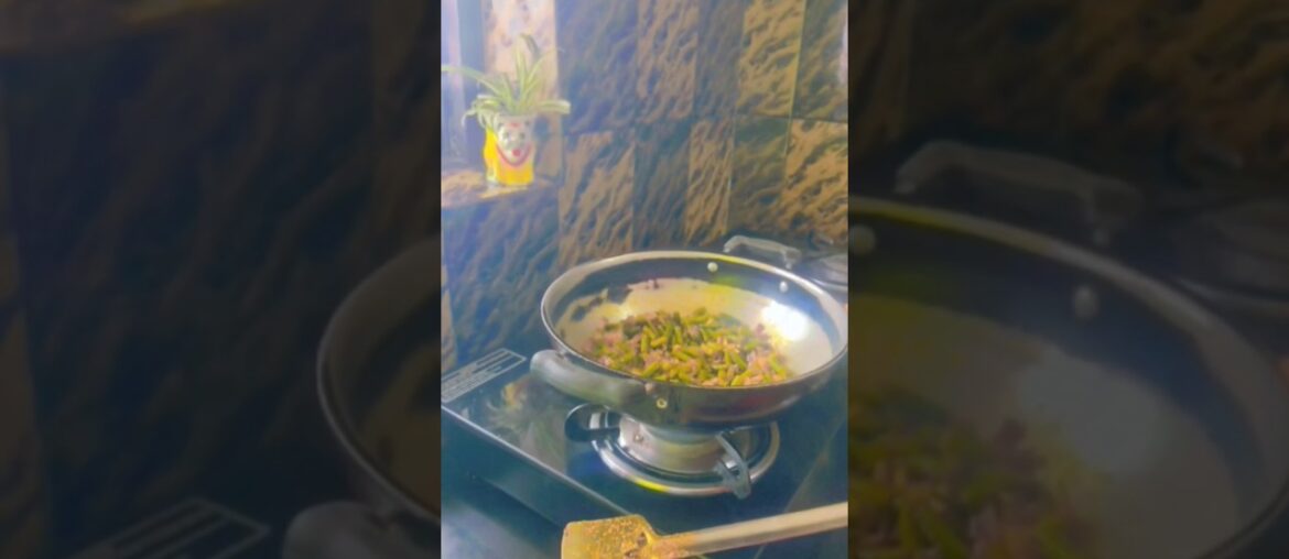 French bean ka bhujiya ❤️😋#shorts #quick #recipe #greenvegetable #tasty #viral