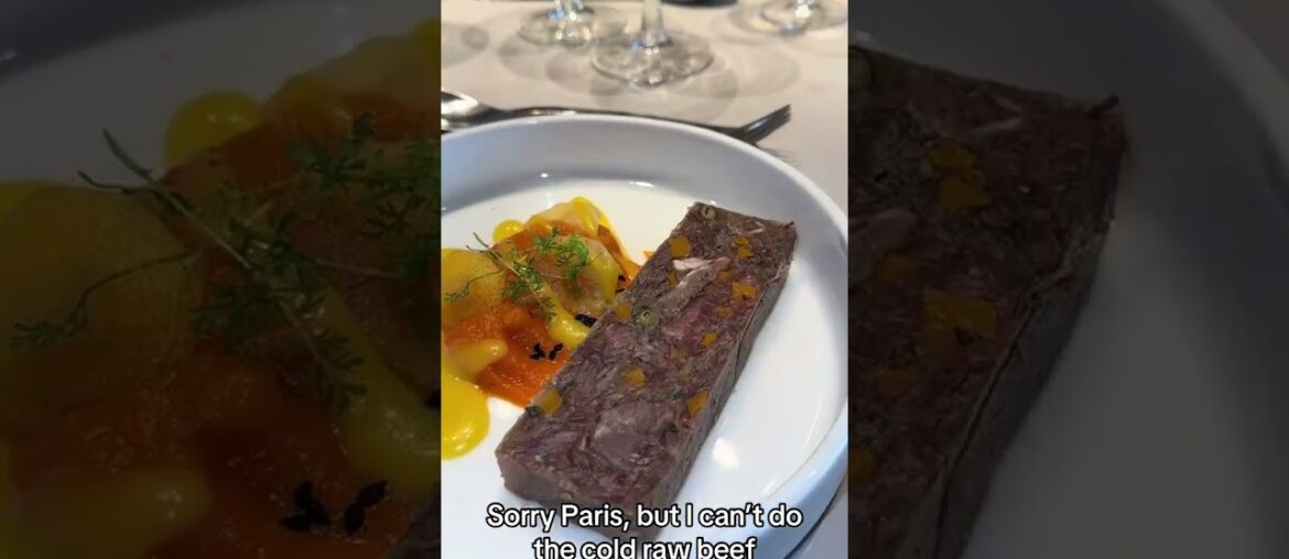 Paris fine dining is getting out of hand... 🇫🇷🥩 #Shorts #foodie