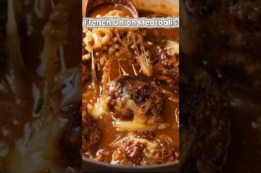 French Onion Meatballs #food #recipe #reels #cooking