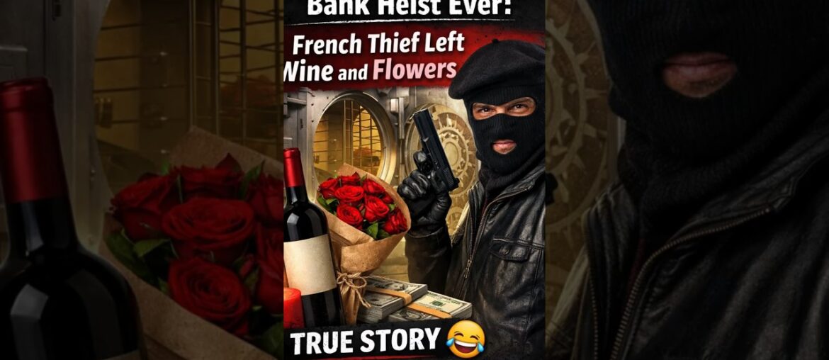 The Most Polite Bank Heist Ever French Thief Left Wine and Flowers