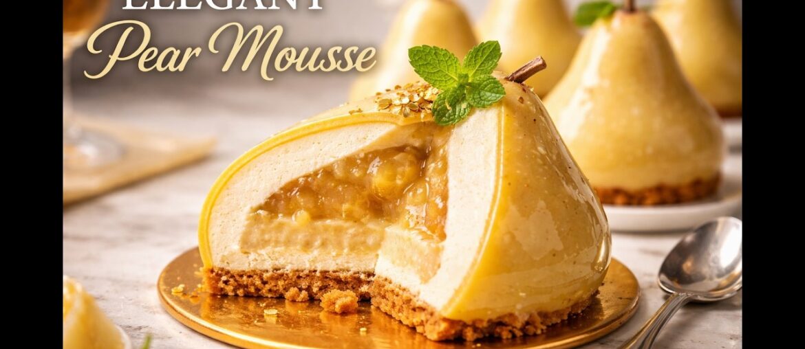 Elegant Pear Mousse – Stunning French Dessert!