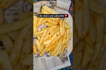 French fries crispy and delicious homemade 😋 😍 #French fries #baccho kki recipe#lunch box#tiffin