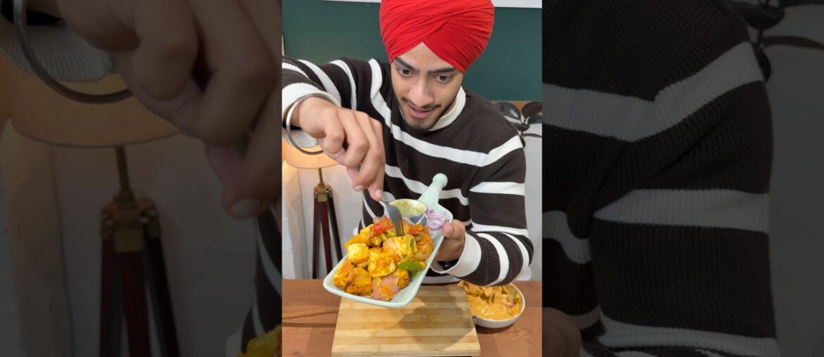 Paneer Tikka Recipe | Day 1 of 7 days Airfryer challenge 😱| street food #shorts #shortsfeed