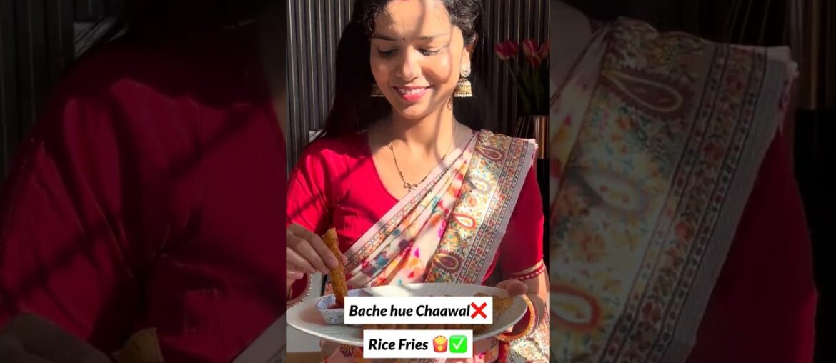 Rice Fries bache hue chaawal se 🫨 #shortsfeed #shorts #ricefries #nayibahu #viralrecipe