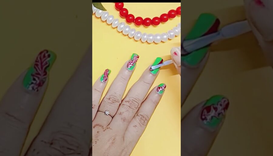 💅💚Cute Nail Art Designs for Beginners ❤️#nails #nailart #beauty #satisfying #ytshortsviral #trend