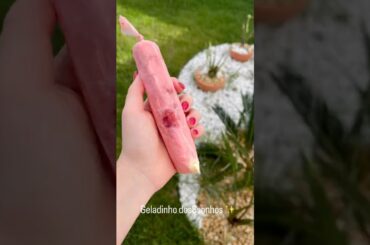 🍓Geladinho Gourmet de Morango com Chocolate🍫 #geladinhosgourmet #sobremesa #sobremesagelada