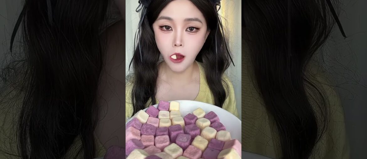 The freeze-dried yogurt is crispy#Chewing sound#Sound control decompression gourmet#Immers