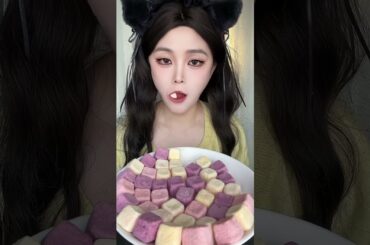 The freeze-dried yogurt is crispy#Chewing sound#Sound control decompression gourmet#Immers