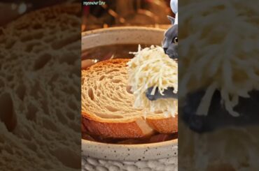 Ultimate Comfort Food ASMR 🍲 Chef Cat Er Special French Onion Soup🧅🧀 #moodrecipe #chatime #cat #asmr