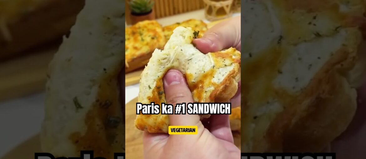 5 Minute French Lunch Recipe | Vegetarian Croque Monsieur | Indian in Paris 🇫🇷 #fitfoodie