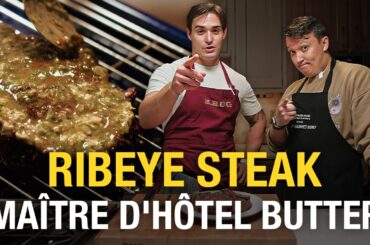 How to Cook Perfect Ribeye Steak with Maître D'hôtel Butter (Beginner friendly)